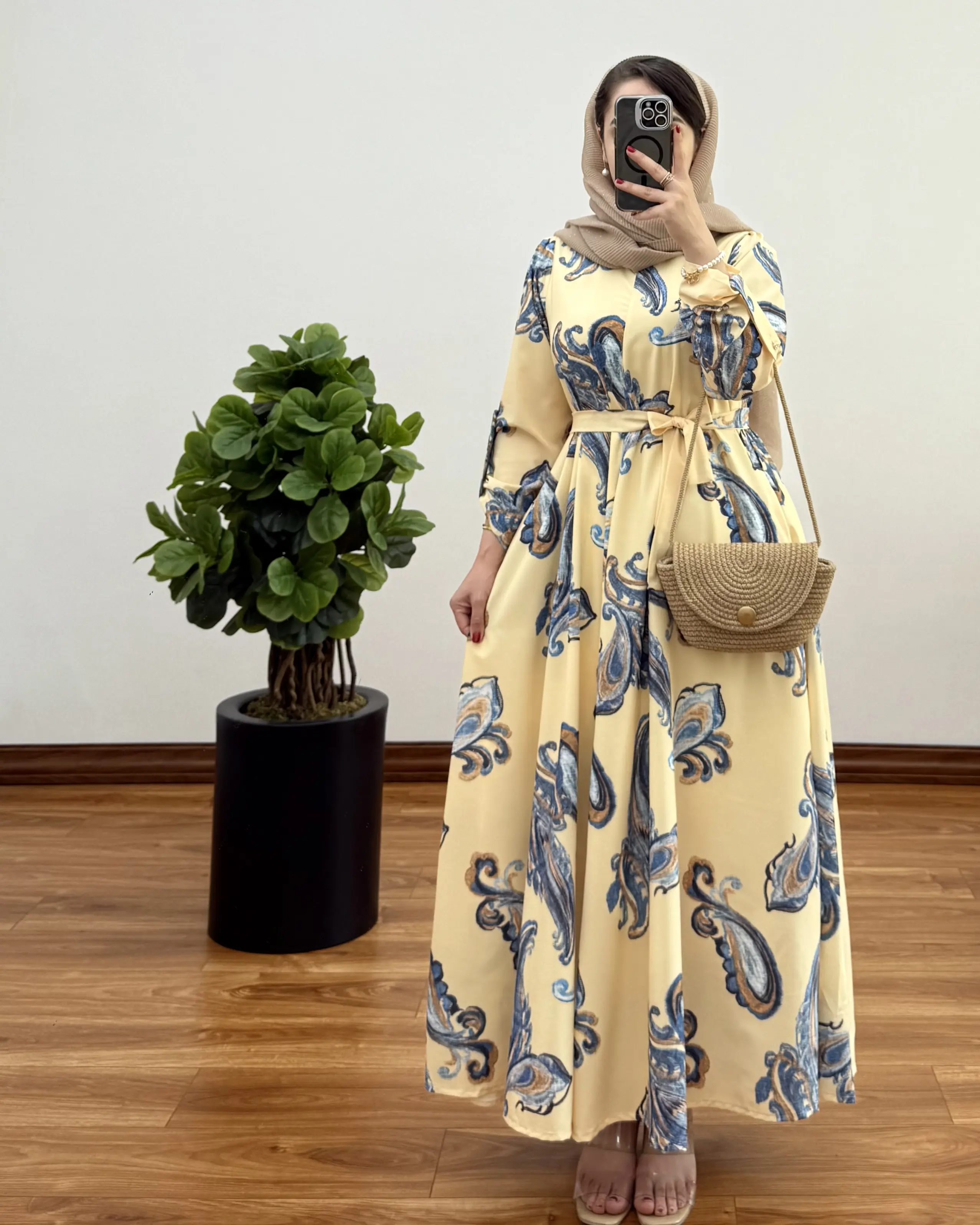 پیراهن مانتویی ایتالیایی ترمه 4